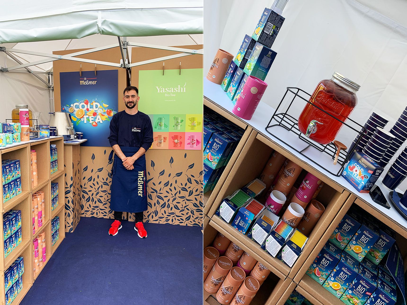 Meßmer Verkostungsstand am Yogafestival Hohe Warte Wien